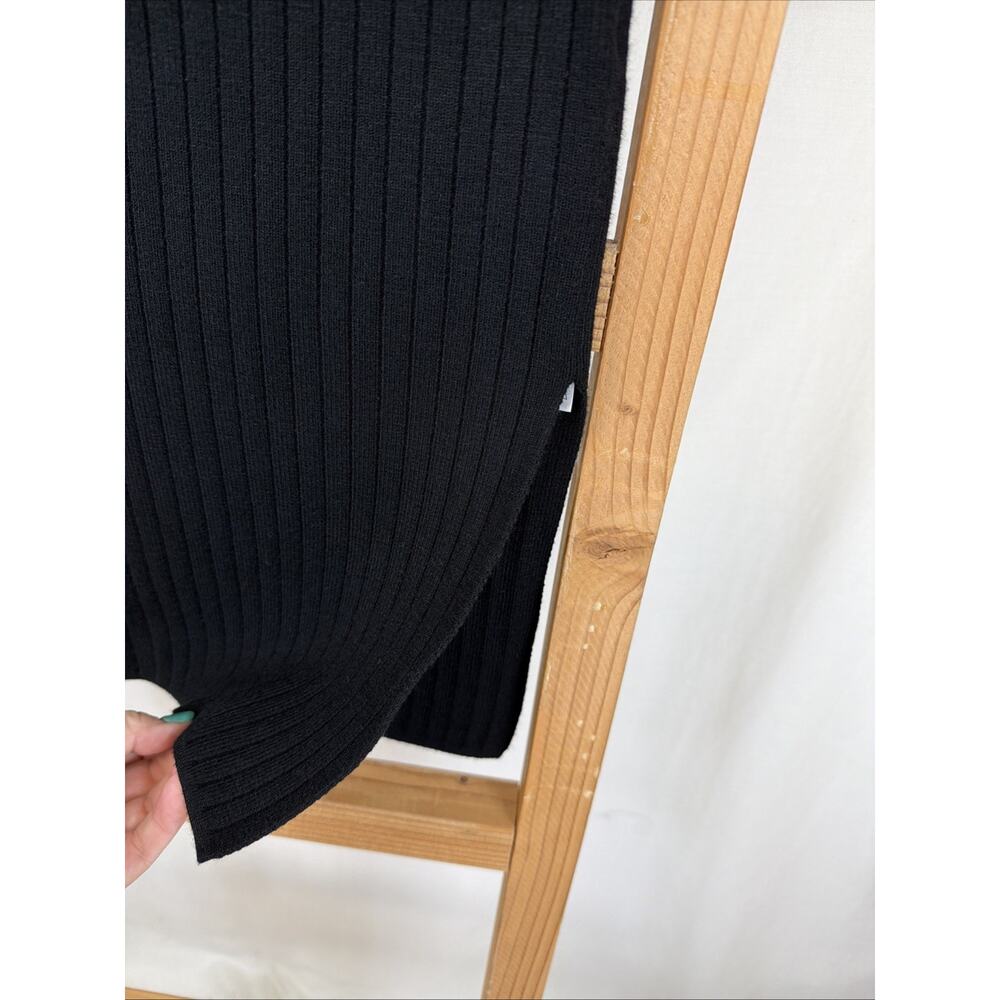 NWT Apricot Black Ribbed Pencil Sweater Skirt #1203 Size XS - Picture 2 of 4
